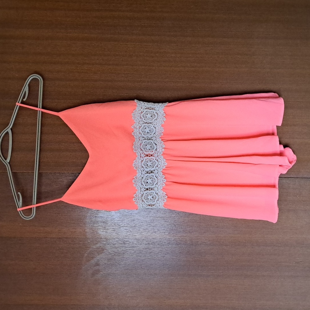 Adorable Bright Coral Summer Romper by Sage NWOT